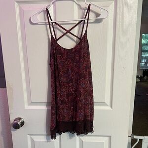 Women's Burgundy Paisley Top